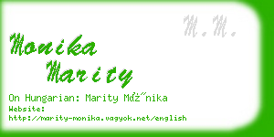monika marity business card